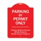 Signmission Parking By Permit Vehicles w/o Permits Towed Vehicle Owners Expense Alum, 18" L, 24" H, RW-1824-9940 A-DES-RW-1824-9940 - alternate 1